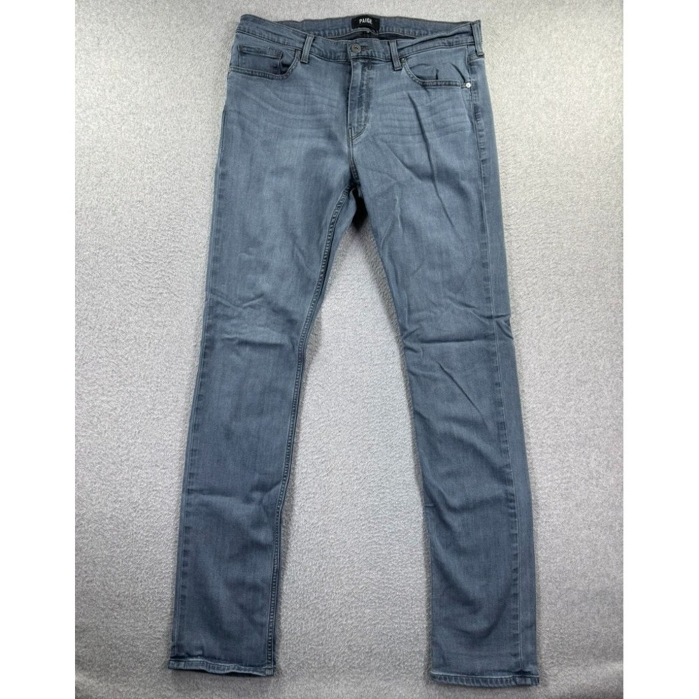 PAIGE Federal Men's Jeans Size 35x36 X-Long Blue Denim Slim Fit Straight Leg